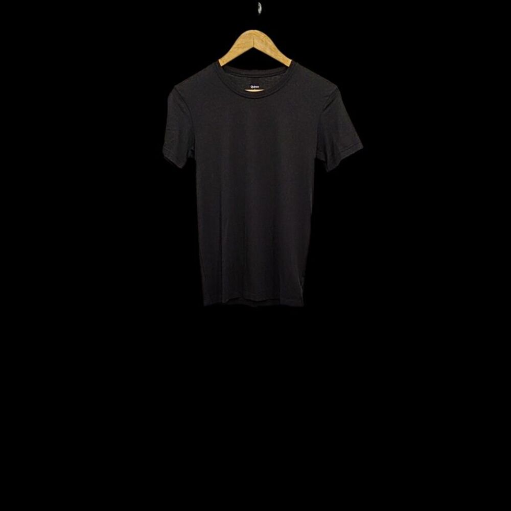 Quince Men Flex Curve Crewneck Tee Sleeved Top Black S